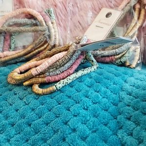 Gorgeous multi color/layer real materialbracelet